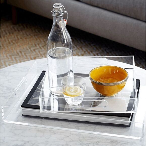 Brand New West Elm Clear Acrylic Tray - Square - Picture 3 of 4